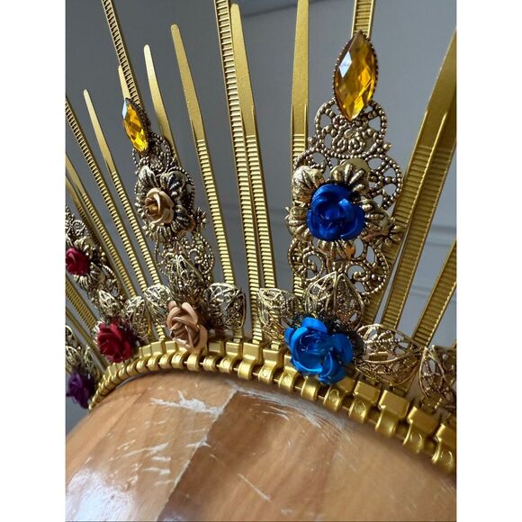 NIP New Goddess Crown Headband Sunburst Halo Day of the Dead Costume main image 8